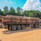 Logging truck in Monywa, Myanmar