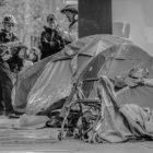 Portland Police in homeless encampment