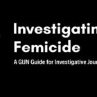 white text in black background reading Investigating Femicide A GIJN Guide