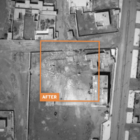 Maxar satellite imagery after a US airstrike in Syria