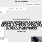 NYT screenshot of secret Pentagon records on airstrike civilian casualties