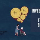 Title image of Investigate Europe: 'Grey Gold' report on for-profit takeover of Europe's Care Homes with euro coins and woman pushing elderly person in a wheelchair