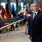 Hungarian Prime Minister Viktor Orban at a press conference in Brussels, Belgium