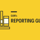 yellow graphic with books and black text reading GIJN's Reporting Guides