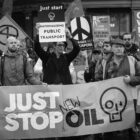 climate change investigating commitments UK protest oil