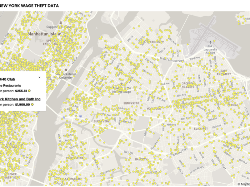 data journalism wage theft map New York Documented ProPublica